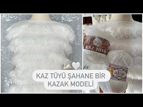 Kaz Tüyü Şahane Kazak Modeli | Part 1 🦢🤍