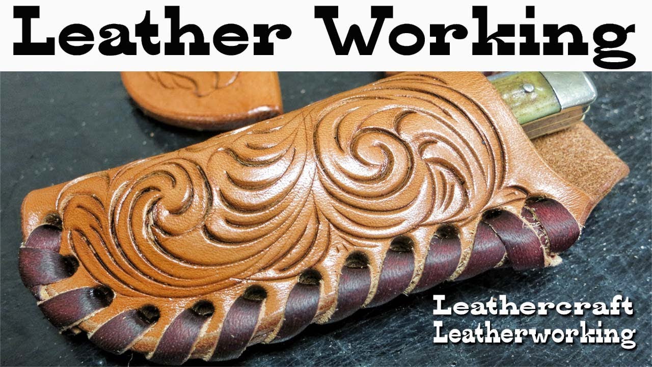 Leather working How to lace leather knife sheaths by hand 