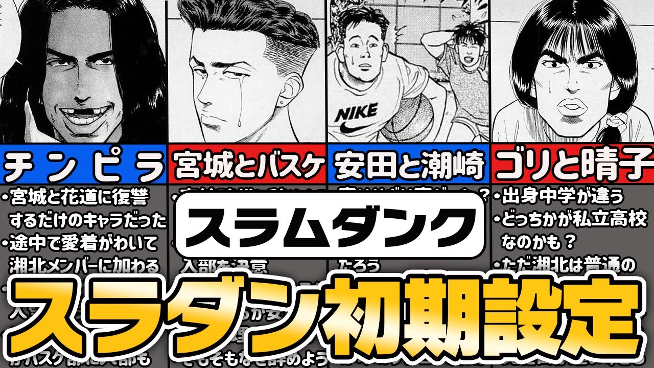 名作スラムダンクに存在した初期設定【ゆっくり解説】