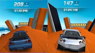 Nissan GT-R vs Nissan Skyline R34 - Who is faster on stunt track