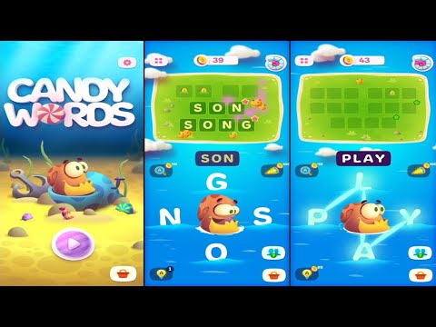 Candy Words (by King Bird) - free offline words puzzle game for Android and iOS - gameplay.