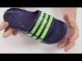 Adidas Duramo Slide Sandals - Navy and Green - www.simplyswim.com