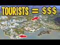 How to Increase 💰💰💰  with University Students & Tourists in Cities Skylines! #TeaVille