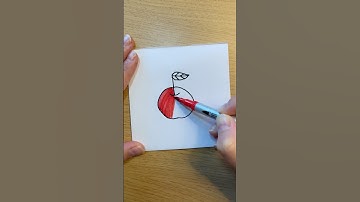 How to Draw an Apple Easy Art Tutorial for Beginners🍎