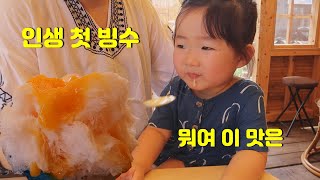 일본 시골 생활 ♬ 25개월 처음먹는 빙수♪ 우엉 요리 (한일부부,국제커플,日韓夫婦)