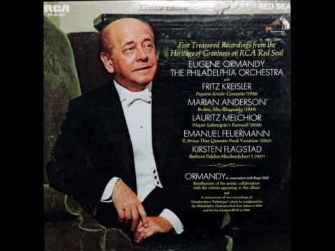 Eugene Ormandy, 1969 Interview: Reflections on Fritz Kreisler, Kirsten Flagsted, Marian Anderson