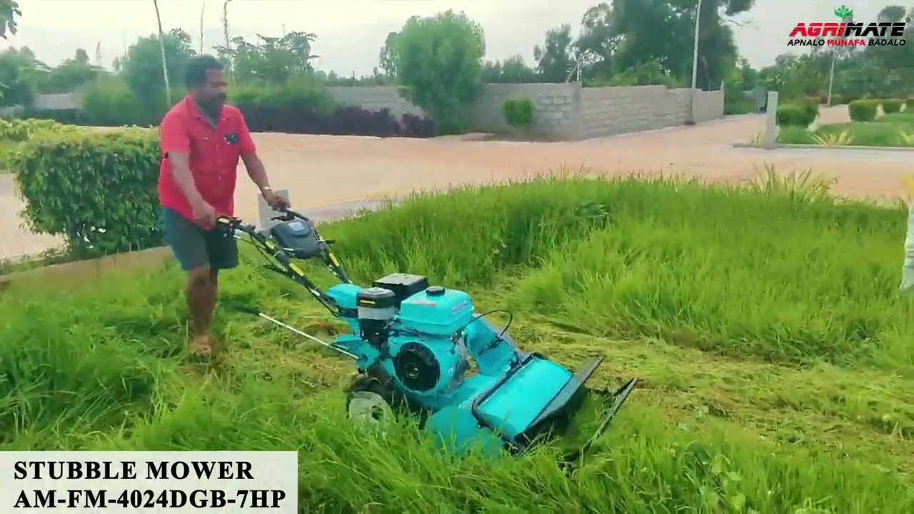 AGRIMATE STUBBLE MOWER | AM-FM-4024DGB-7HP | DEMO VIDEO