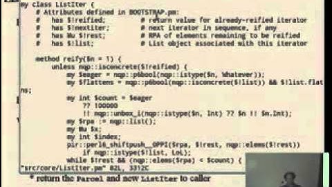 Patrick Michaud   More laziness and lists: LoLs, Hashes, Captures, and more