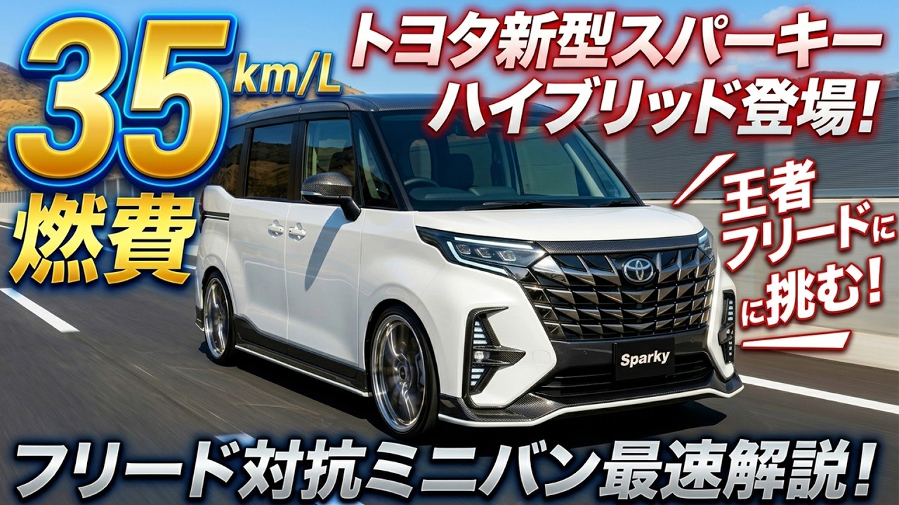 Toyota's new Sparky Hybrid has arrived! A minivan that competes