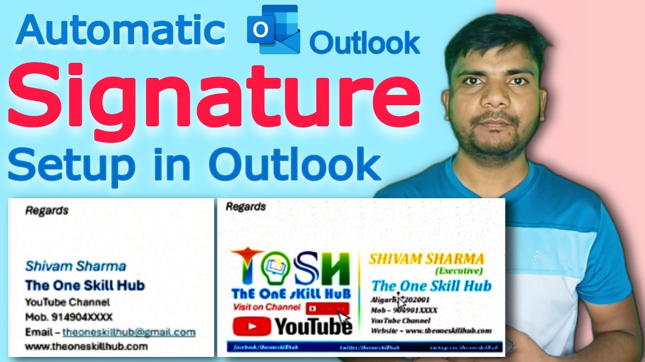 How To Add Automatic Signature In Outlook Email Step by Step Tutorial
