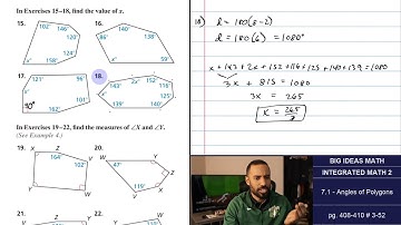 Big Ideas Math [IM2]: 7.1 - Angles of Polygons (Lecture & Problem Set)