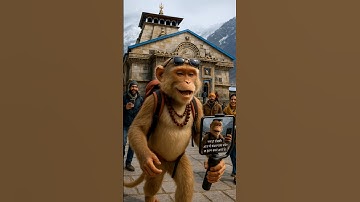monkey blogging kedarnath temple #shorts #ai