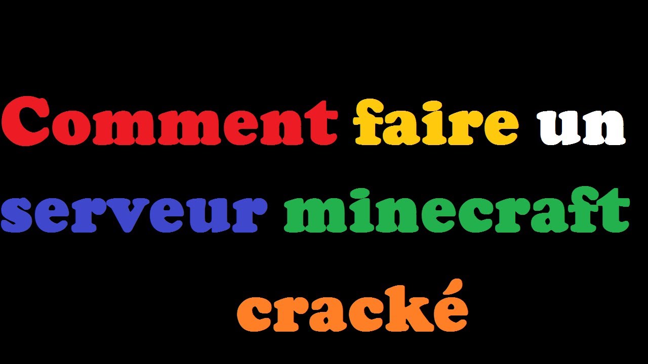 [Tuto] Faire un serveur avec minecraft cracké - YouTube