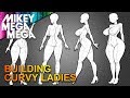 CURVY ANIME GIRL POSES FROM BASIC SHAPES (How To Draw)