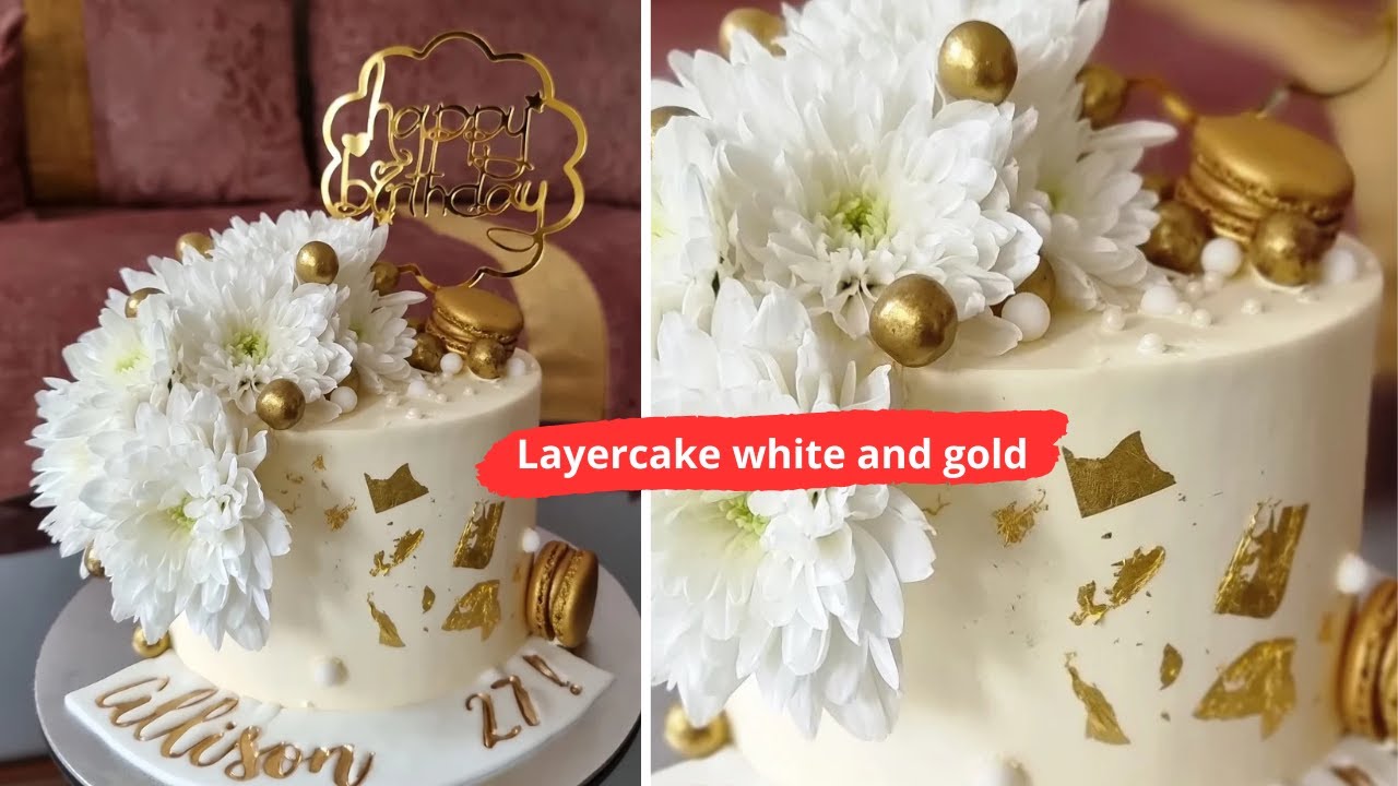 Layercake chic et classe blanc/doré 