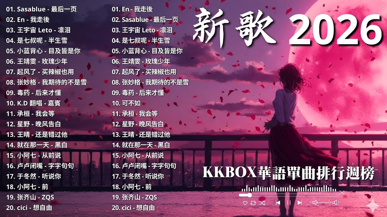 KKBOX華語單曲排行週榜 | 愛就一個字, 若月亮沒來, 花海, 最偉大的作品, Letting Go｜王嘉爾, 周興哲, 林俊傑, 鄧紫棋 | 2025不能不聽的100首歌