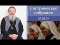 Как живет христианская семья. Сестрическое собрание с о. Андреем Лемешонком 07.03.2021