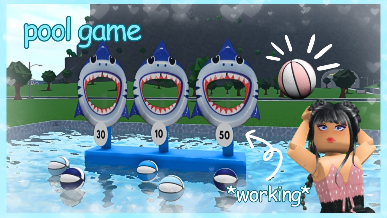 INFLATABLE POOL SHARK GAME🦈 *CHEAP & EASY* bloxburg FUN SUMMER build