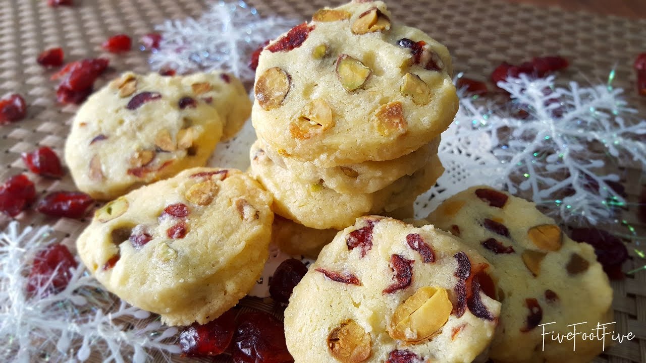 Resepi Biskut Raya: Pistachios and Cranberries Cookies