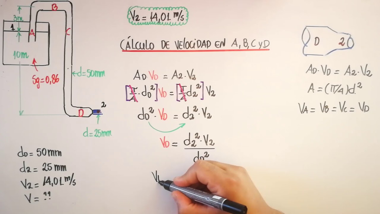Ecuacion de bernoulli 6 -Problema de un sifón, cálculo de flujo volumétrico