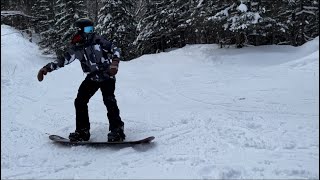 Crazy snowboard trails! Searchmont Ski resort Ontario