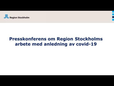 Pressträff 23 februari om pandemiläget i Region Stockholm