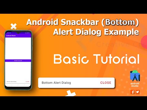 Android SnackBar ( Bottom ) Alert Dialog - Android Studio Tutorial