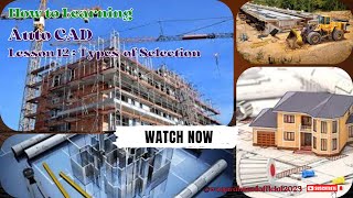 Selection Methods in AutoCAD | Selection filter | Section Problems | Civil Engineering | Ep-13