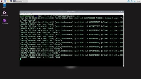 Monitor Apache Error Log On Raspberry Pi Desktop