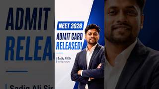 🚨NEET Admit Card Released.Download Now#neet2026 #neetadmitcard #neetpreparation #neetaspirants