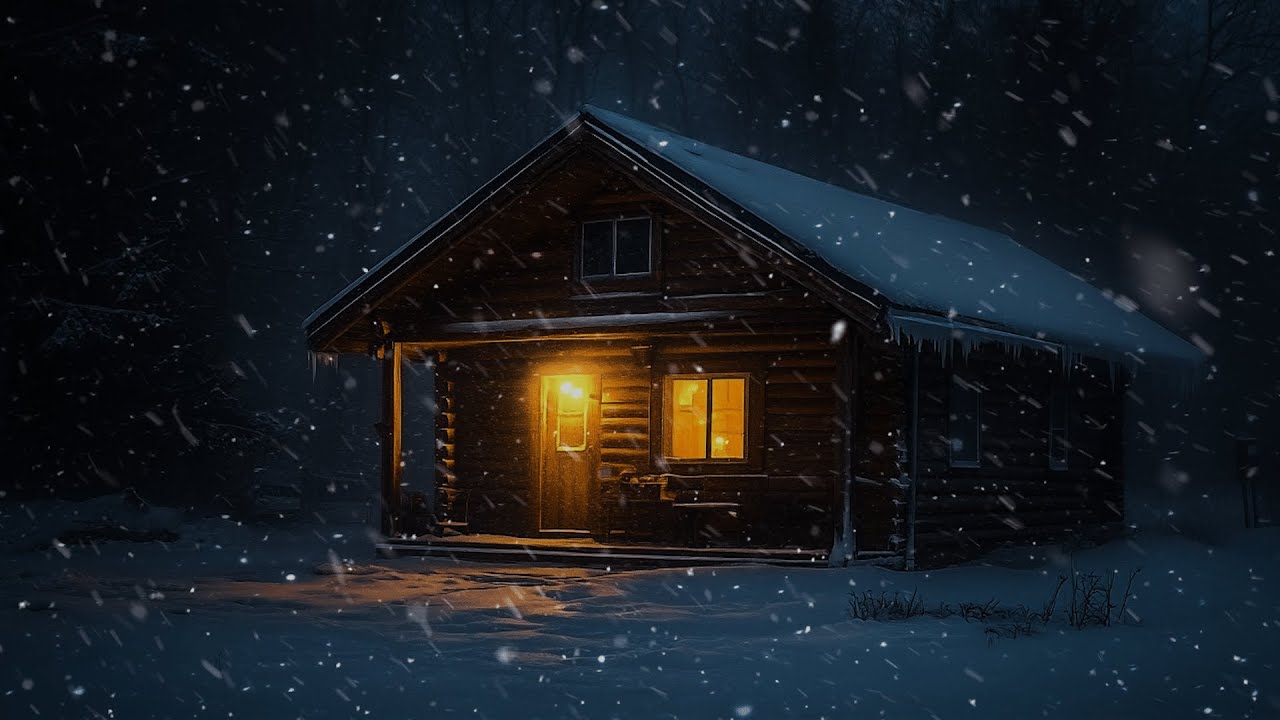 Lost in the Winter Storm | Cozy Cabin Ambience Amidst Howling Winds and ...