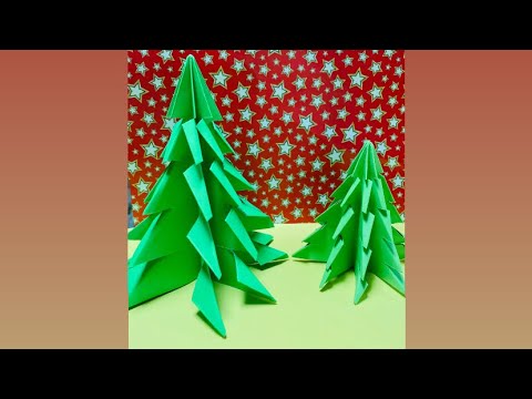 Origami Yılbaşı Ağacı Yapımı🎄 3D paper  christmas tree