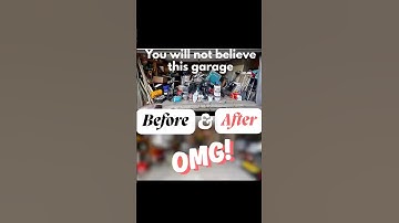 Garage before and after cleaning and organizing