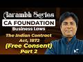 The Indian Contract Act, 1872 | Unit 5: Free Consent | Part 2 | Business Laws | CA Foundation