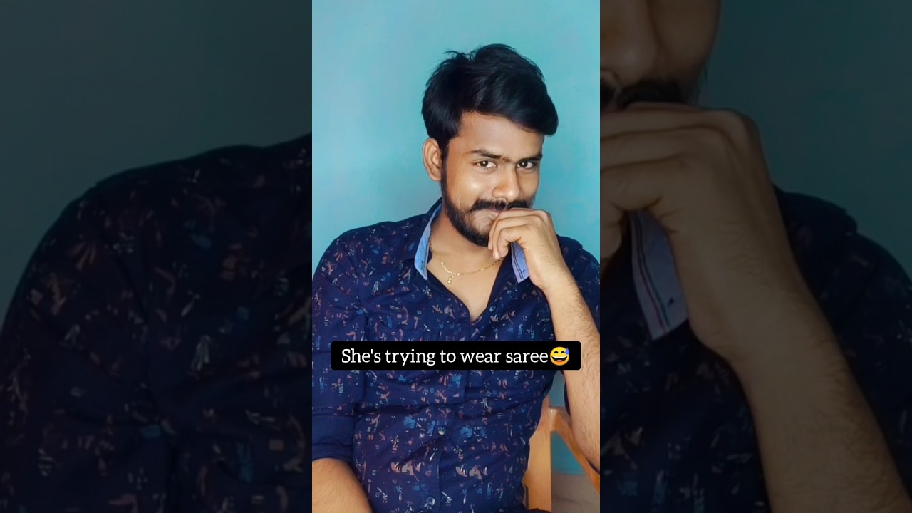 My wife is trying to wear saree..🥰 