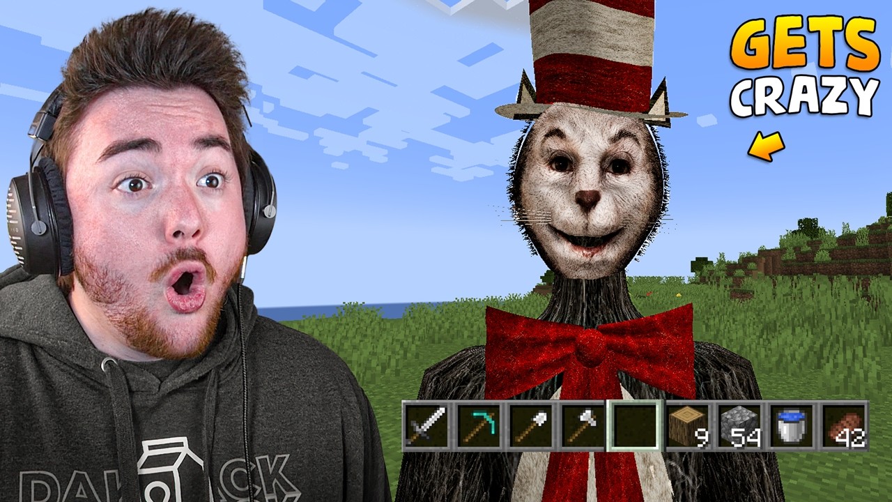 Playing the CAT IN THE HAT MOD in Minecraft...