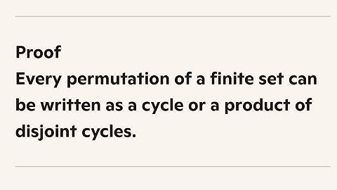Every Permutation as a Product of Disjoint Cycles | Group Theory Explained