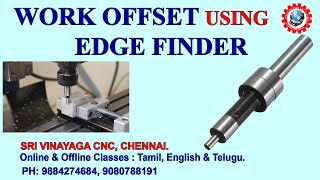 WORK OFFSET USING EDGE FINDER IN CNC VMC MACHINE - WORK OFFSET USING EDGE FINDER IN TAMIL