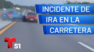 Incidente de ira en la carretera termina en choque