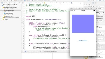 Swift tutorial : UIView Animations Using Swift Xcode 6