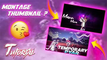 How To Make Free Fire Montage Thumbnail On Android || Technical issue