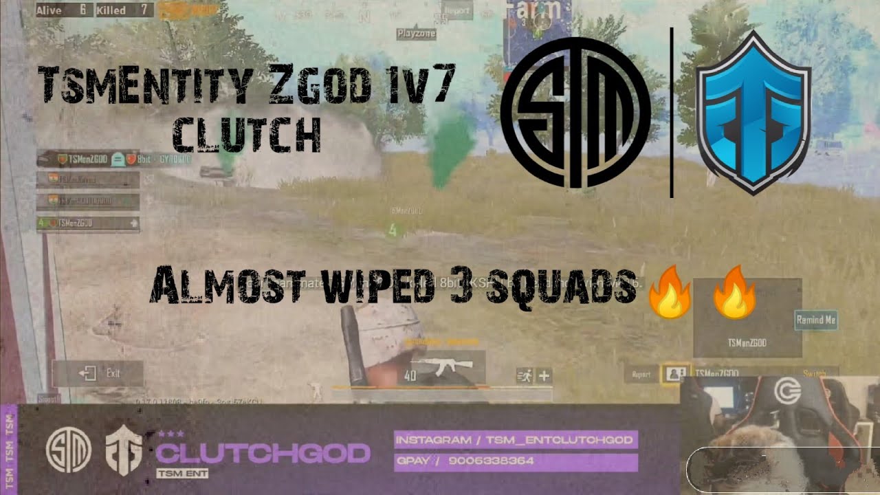 TsmEntity Zgod 1v7 Clutch in EN Scrims  |  Almost wiped 3 squads