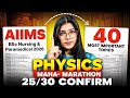🔥 40 Most Important Physics Topics | MAHA MARATHON for AIIMS B.Sc Nursing & Paramedical 2026