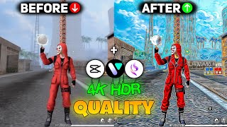 💥 4K HDR QUALITY TUTORIAL 🥰 FREE FIRE SHORT EDITING TUTORIAL LIKE@zoroffxx @A1YT77 @wrgyt screenshot 2