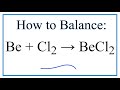 Ionic Charges and Balancing Equations