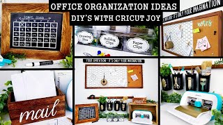 6 Office Organization and DIY Decor Ideas with Cricut Joy | Farmhouse Decor