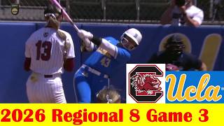 South Carolina vs #8 UCLA Softball Game Highlights, 2026 NCAA Regional 8 Game 3