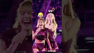 The members were thrilled to unexpectedly encounter a fake Rosé at the concert!🤣 #lisa #rose