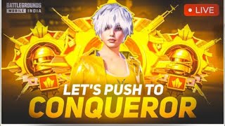 ROAD TO CONQUEROR! Non-Stop Rush Gameplay 🔥 | BGMI Live