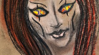 The Warrior Witch Drawing (Charcoal/Pastel)